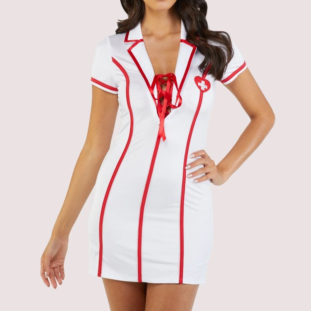 Wolf & Whistle After Dark 2 Piece Nurse Set Halloween Costume NWT Size Medium M - Picture 3 of 3